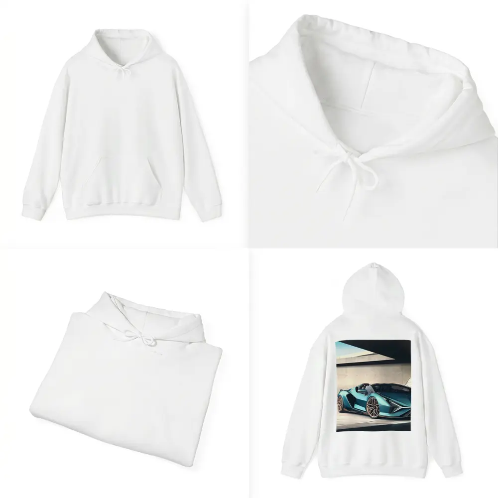Lamborghini Sian Roadster Teal Concrete Setting – Hoodies