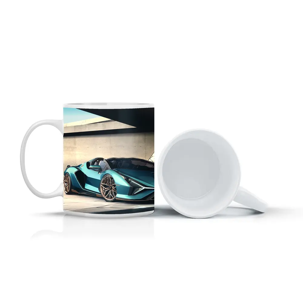 Lamborghini Sian Roadster Teal Concrete Setting – Mugs