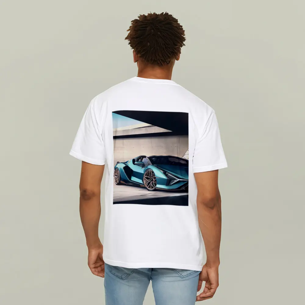 Lamborghini Sian Roadster Teal Concrete Setting – T-Shirts