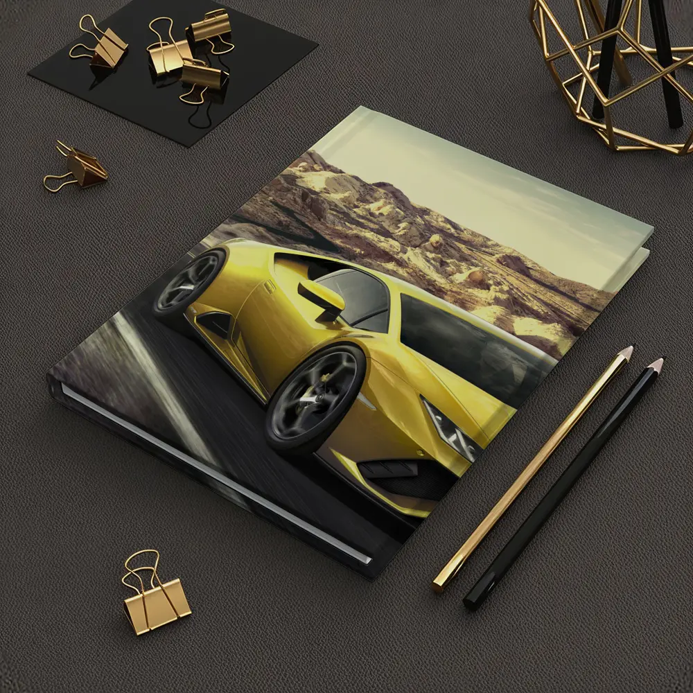 Lamborghini Huracan Yellow Desert Road Drive – Notebooks