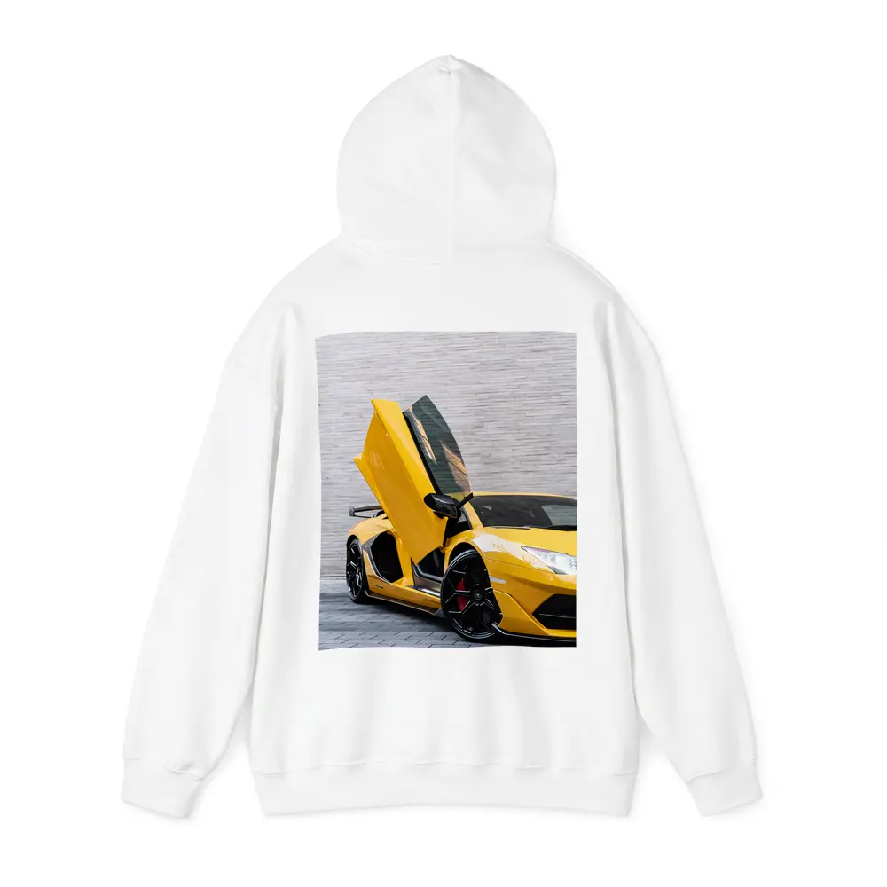 Lamborghini Aventador Yellow Scissor Door Open – Hoodies
