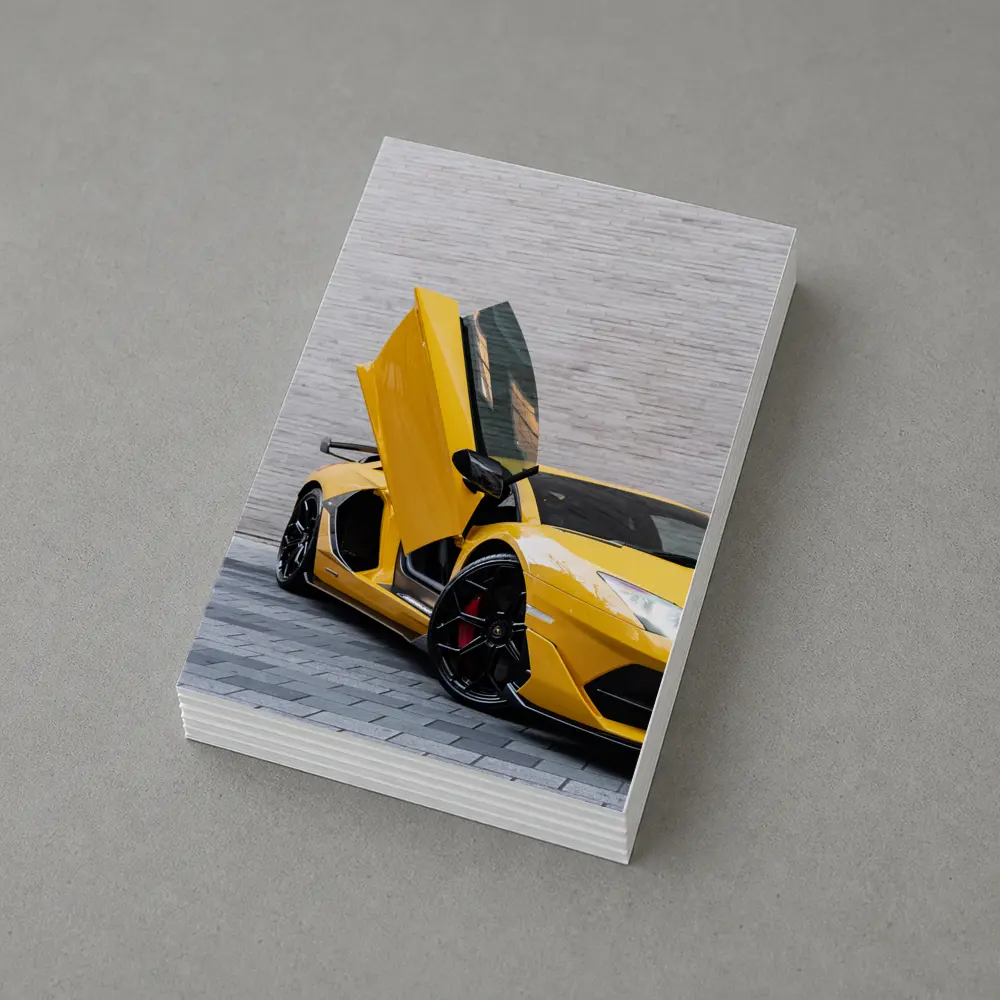 Lamborghini Aventador Yellow Scissor Door Open – Postcards