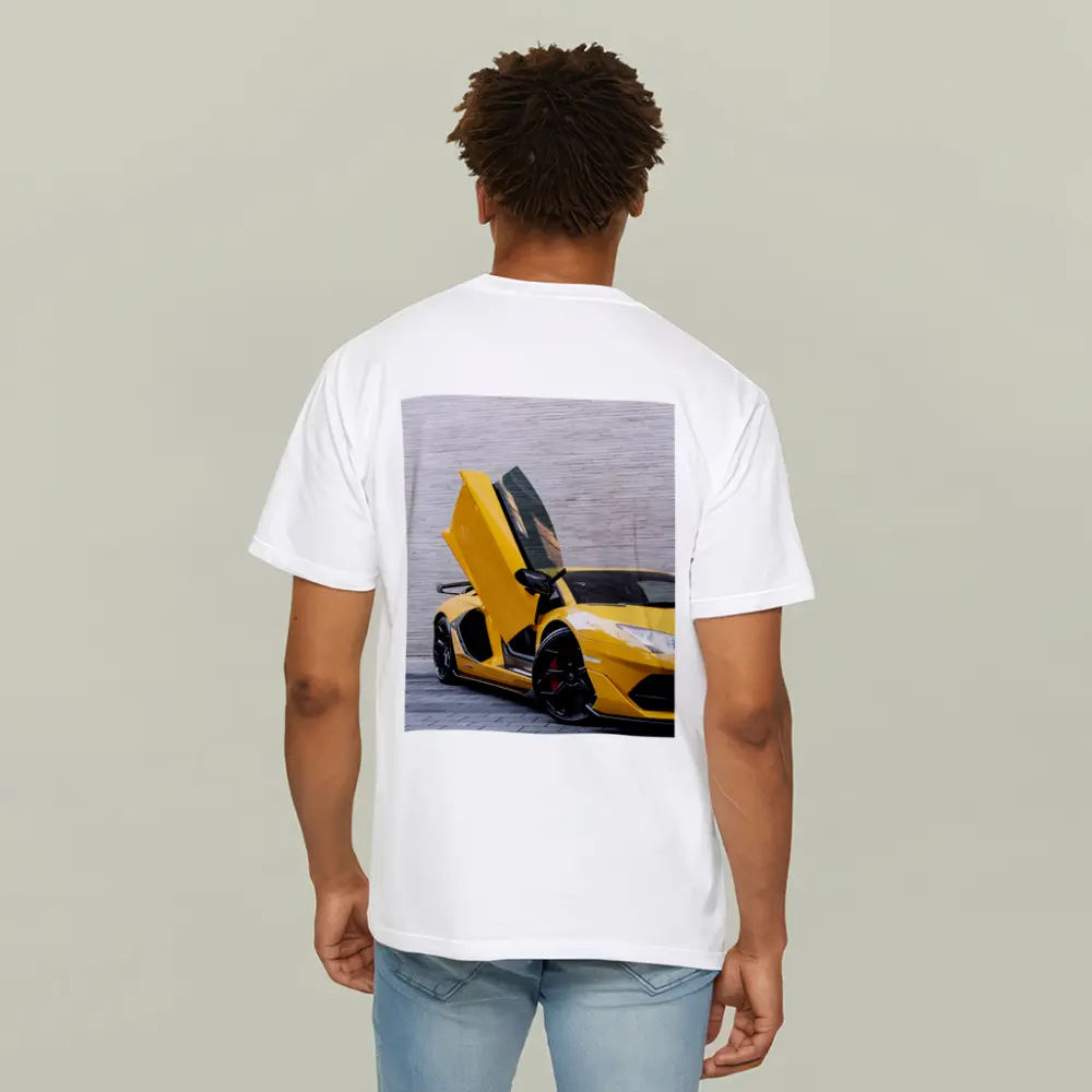 Lamborghini Aventador Yellow Scissor Door Open – T-Shirts
