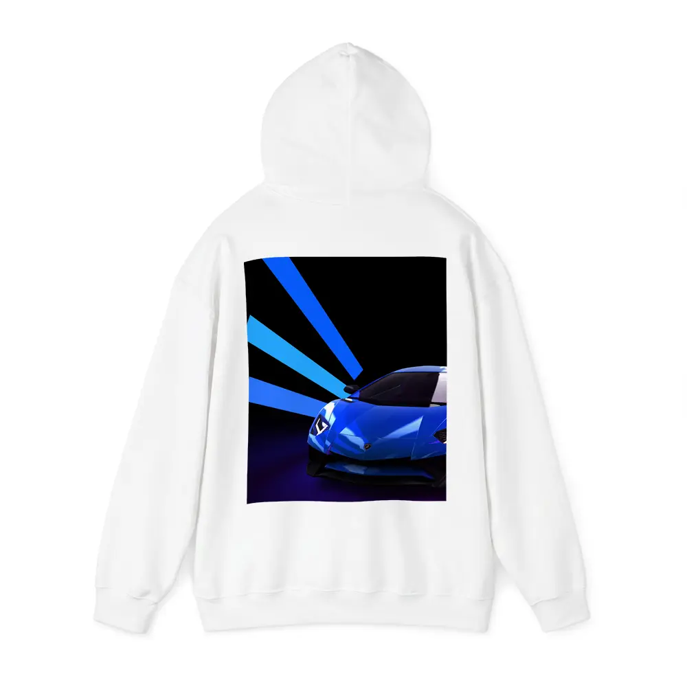 Lamborghini Huracan Blue Neon Light Rays – Hoodies