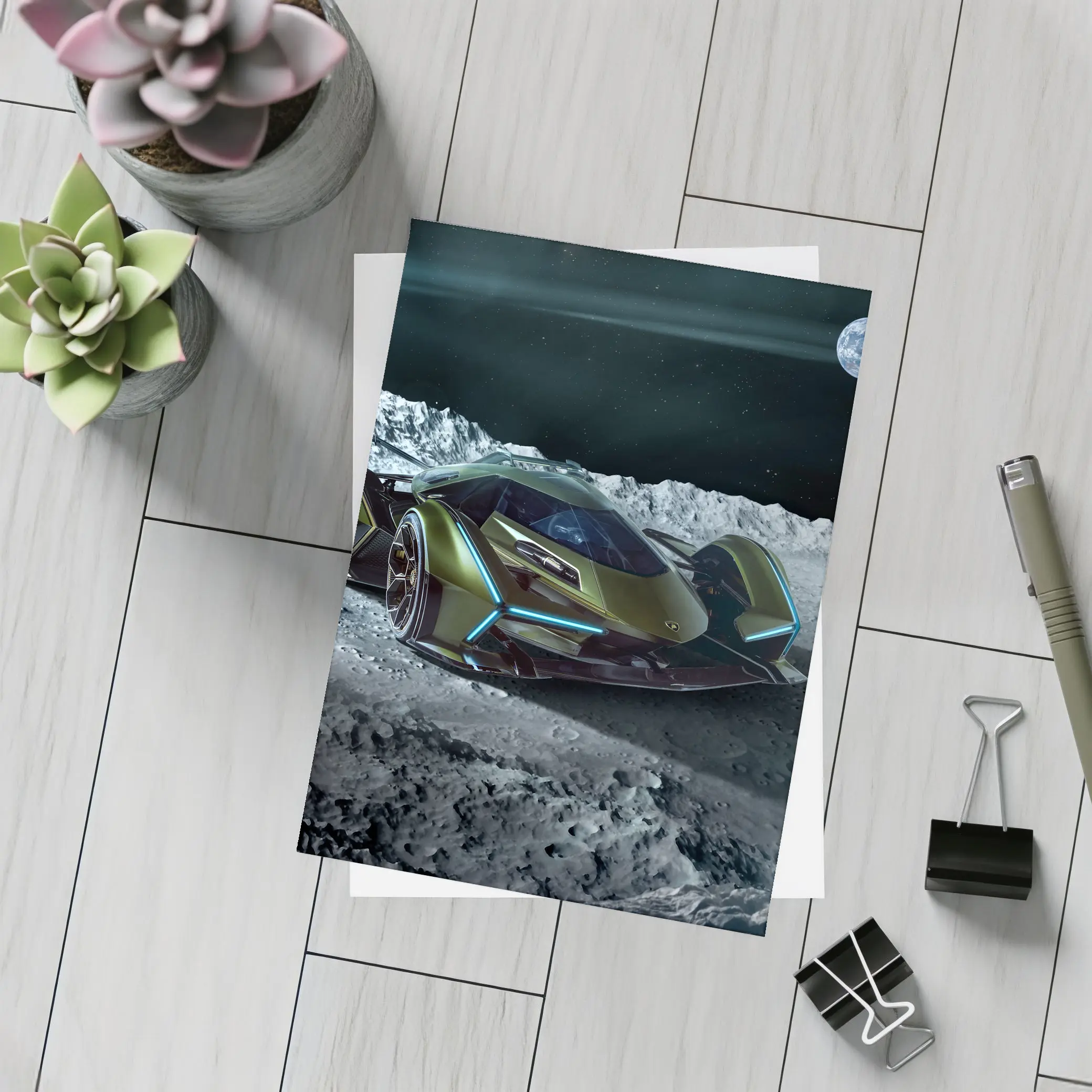 Lamborghini Lambo V12 Vision Gran Turismo Moon – Postcards