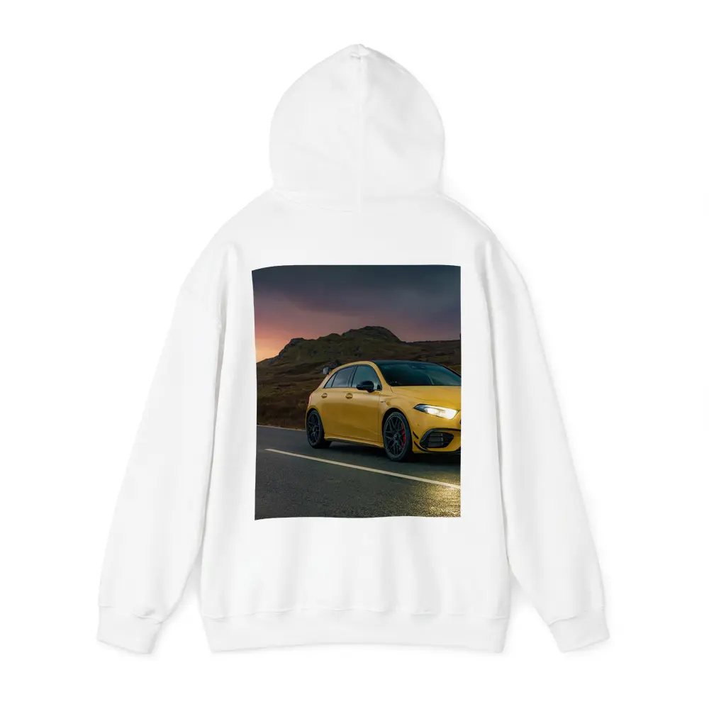 Mercedes AMG Yellow Hatchback Moody Highland Road – Hoodies