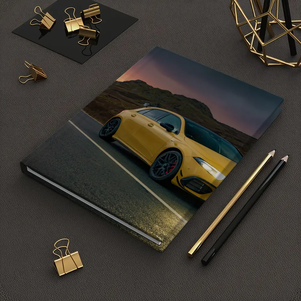 Mercedes AMG Yellow Hatchback Moody Highland Road – Notebooks