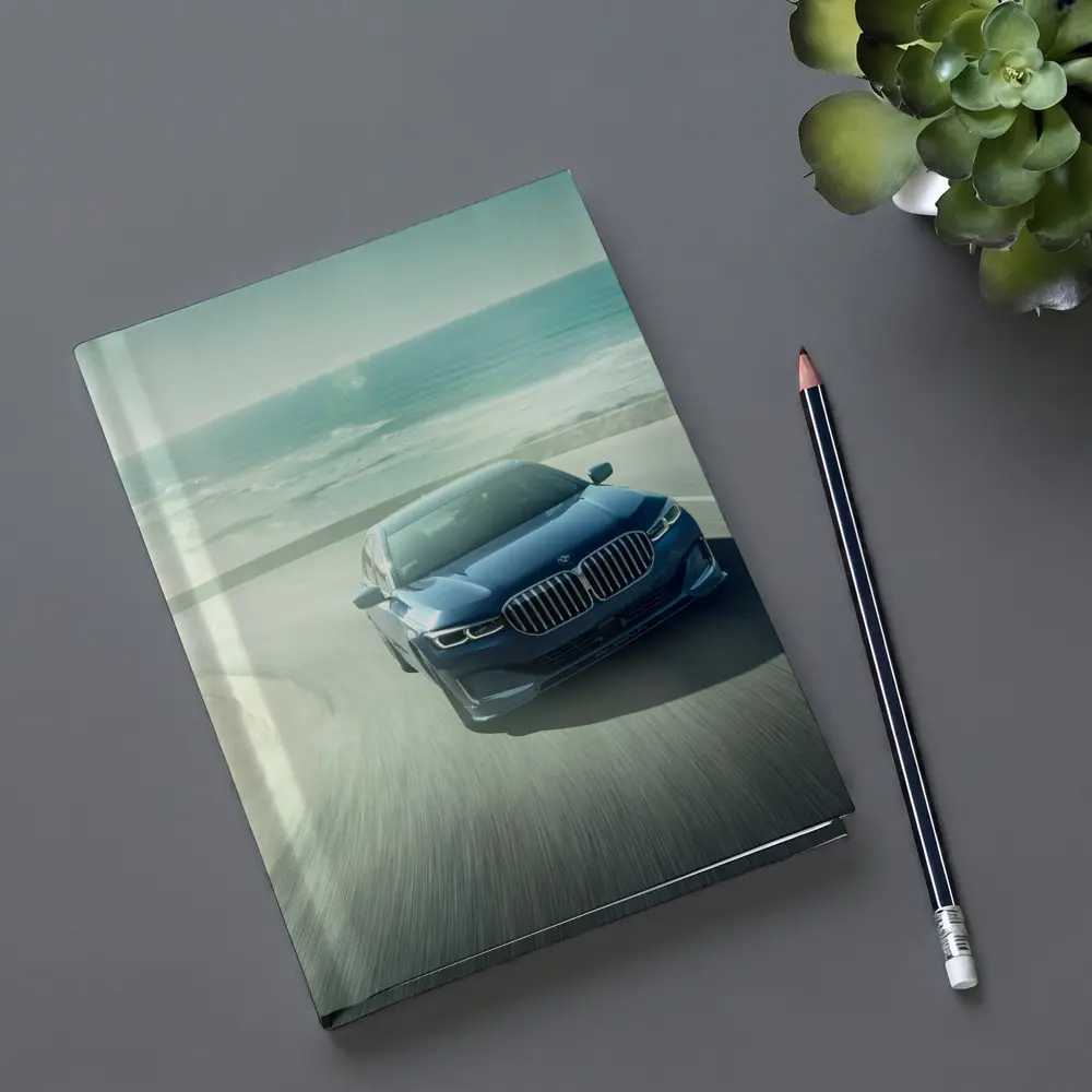 BMW Seven Series Blue Coastal Road Drive – Notebooks