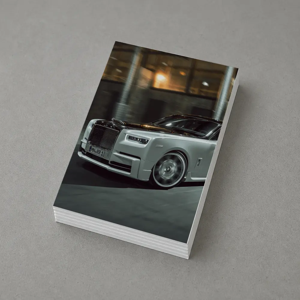 Rolls Royce Phantom White Night Street – Postcards