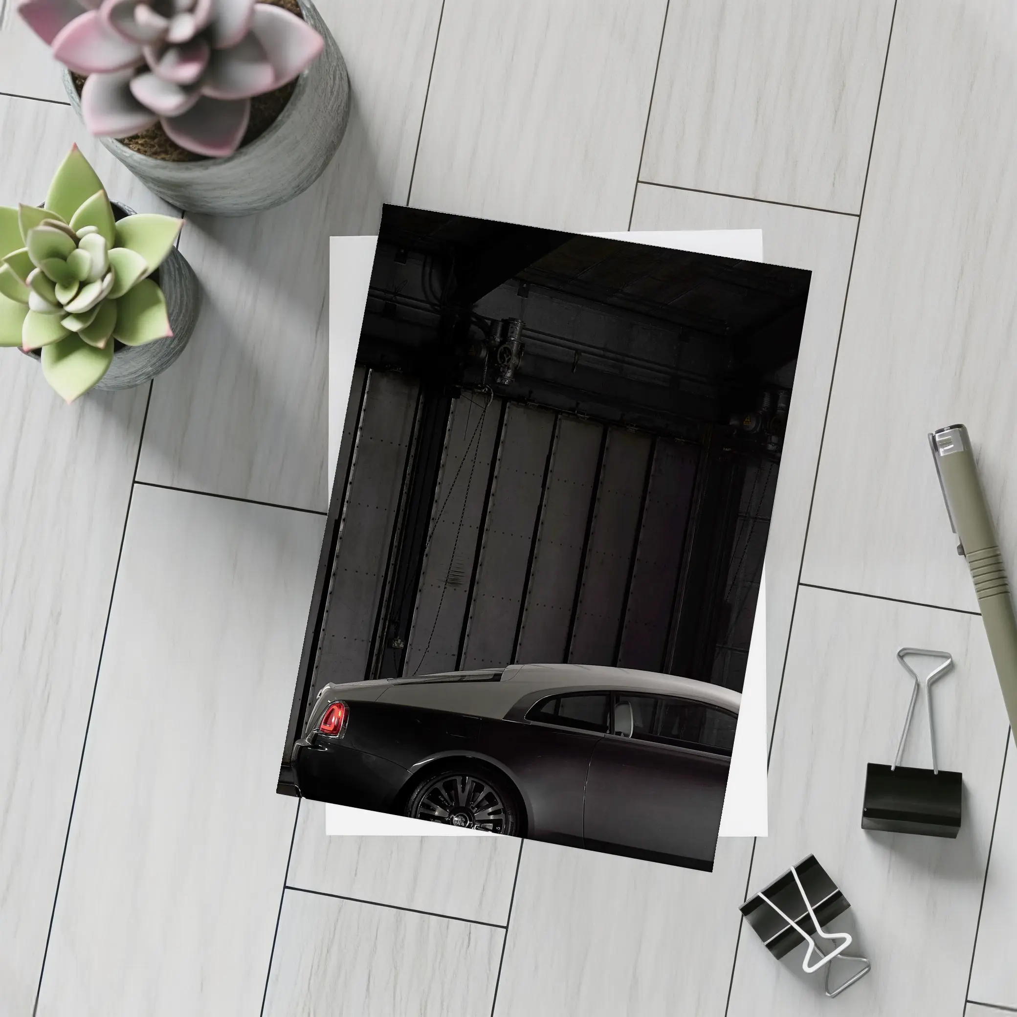 Rolls Royce Wraith Dark Industrial Garage – Postcards