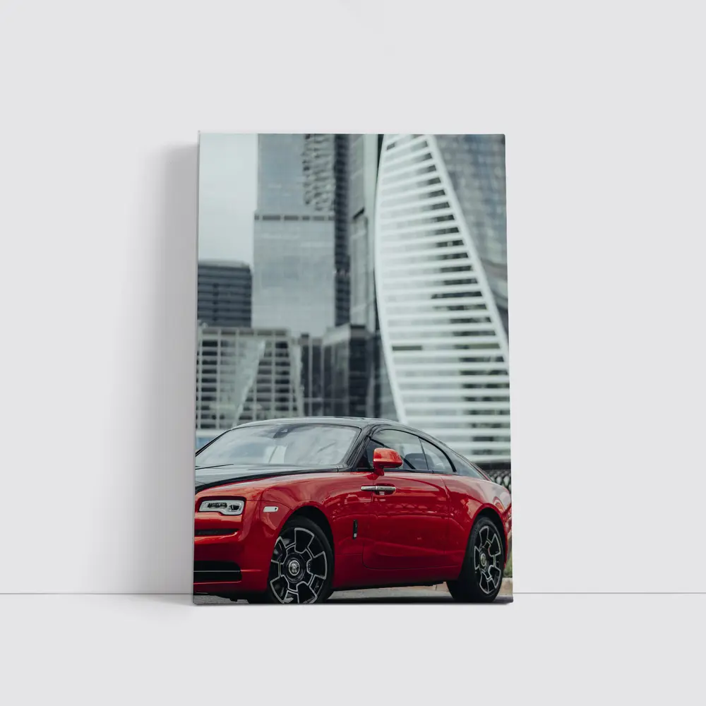 Rolls-Royce Wraith Red City Skyline – Wall Art