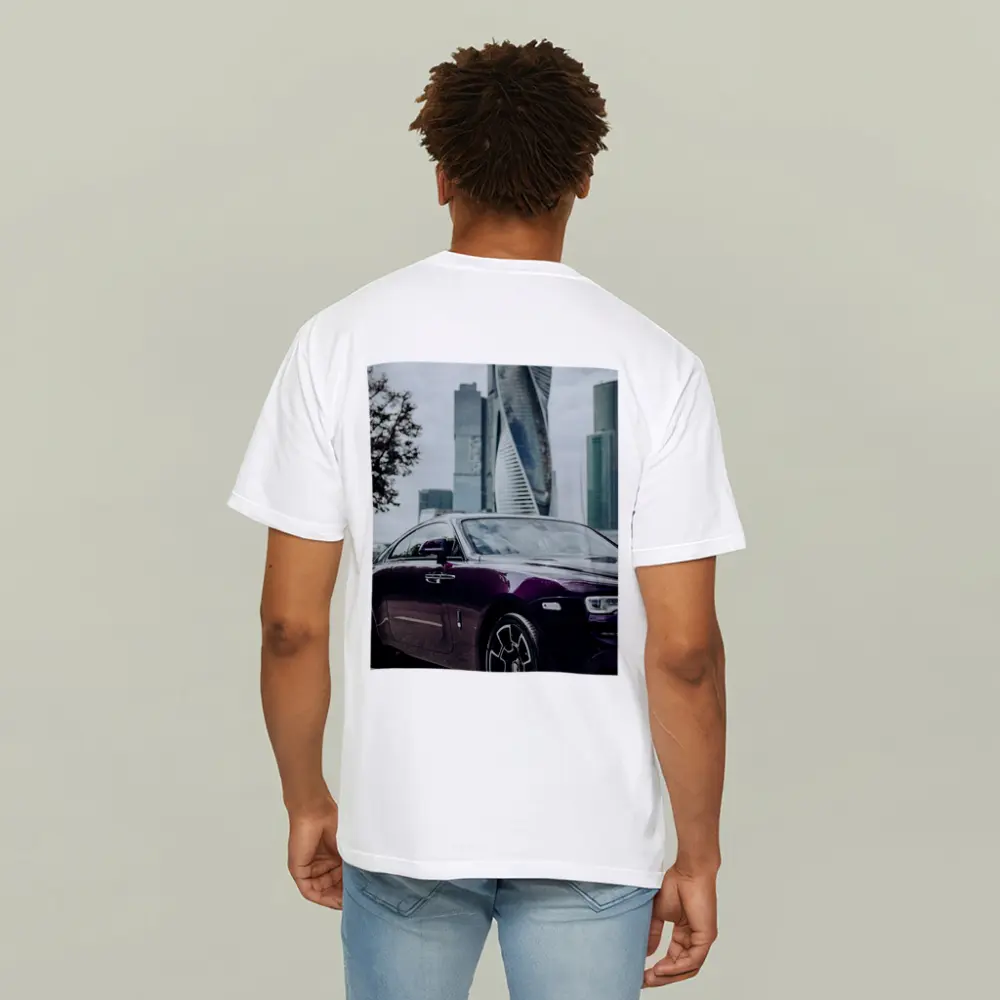 Rolls Royce Wraith Purple City Skyline – T-Shirts