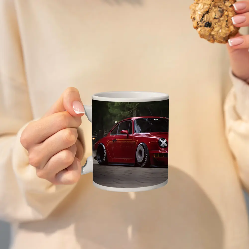 Red Porsche 911 RWB Forest Street – Mugs
