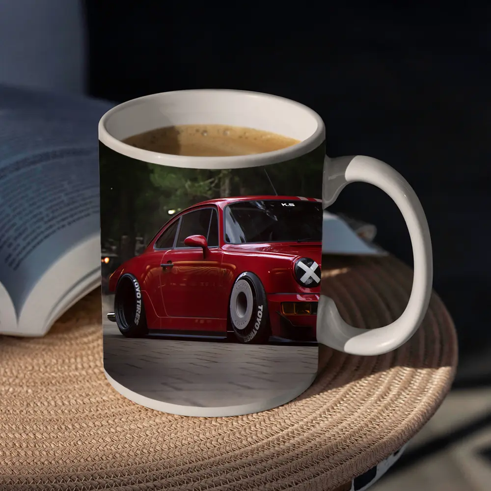 Red Porsche 911 RWB Forest Street – Mugs