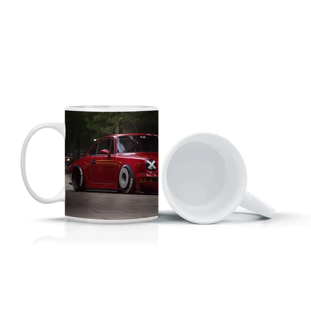 Red Porsche 911 RWB Forest Street – Mugs