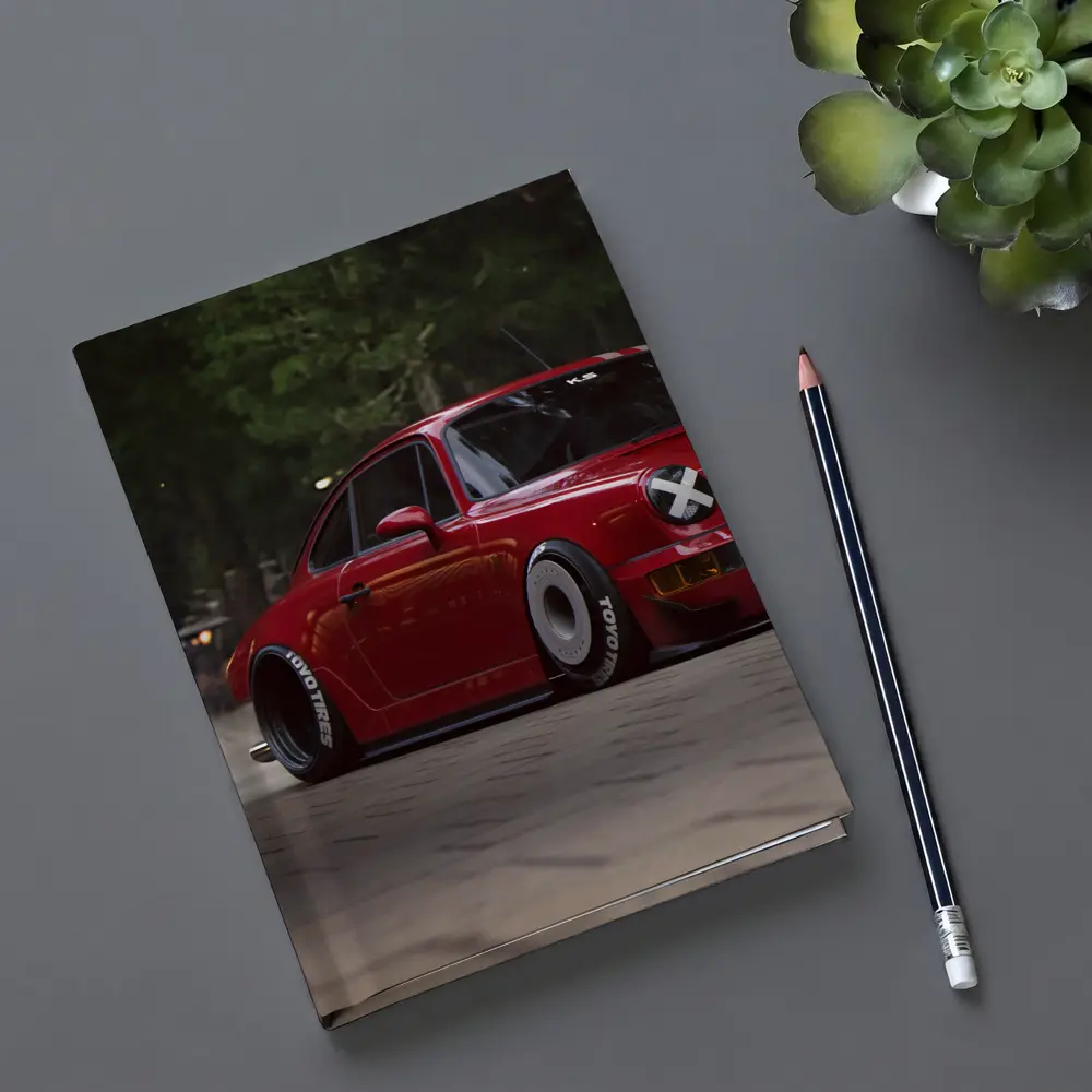 Red Porsche 911 RWB Forest Street – Notebooks
