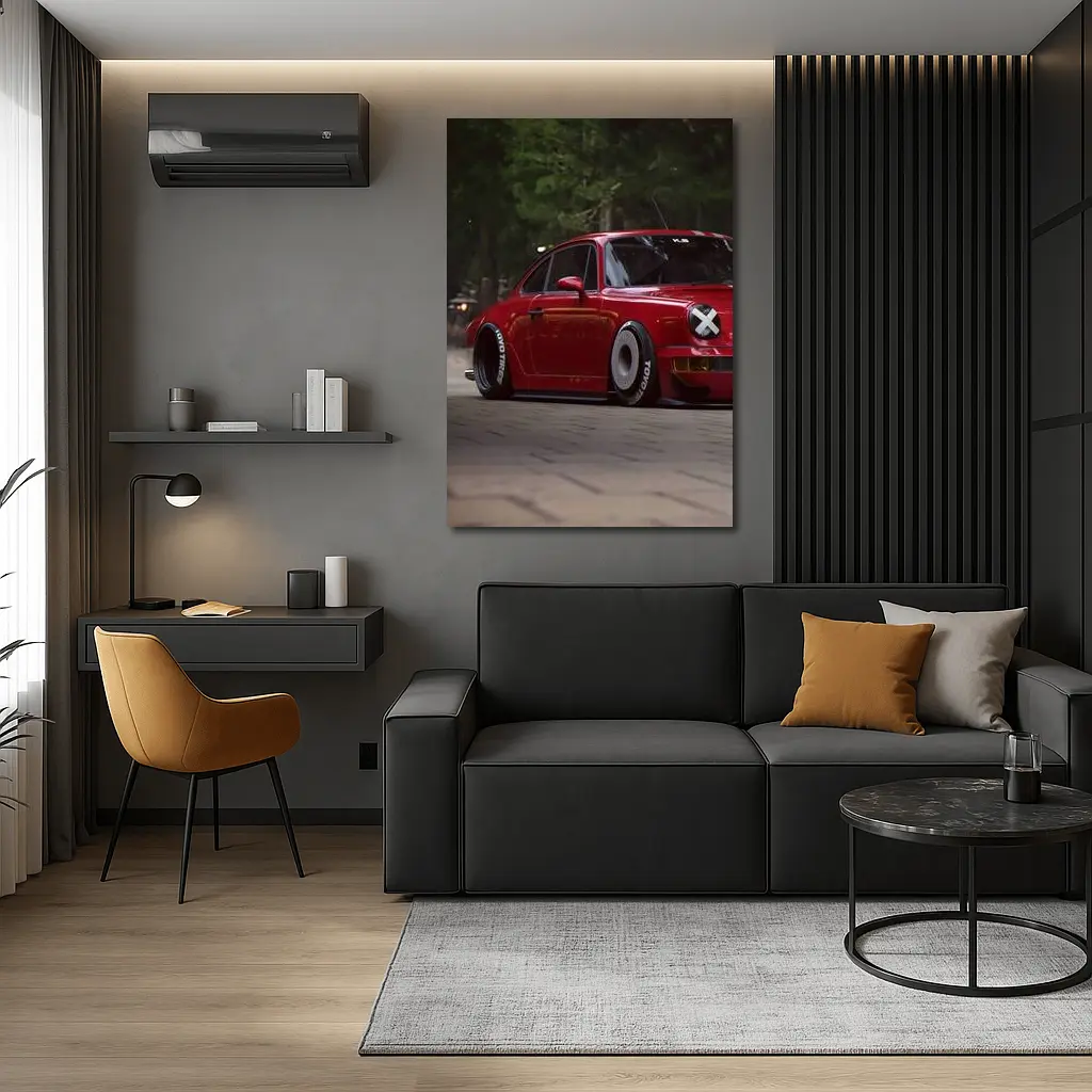 Red Porsche 911 RWB Forest Street – Wall Art