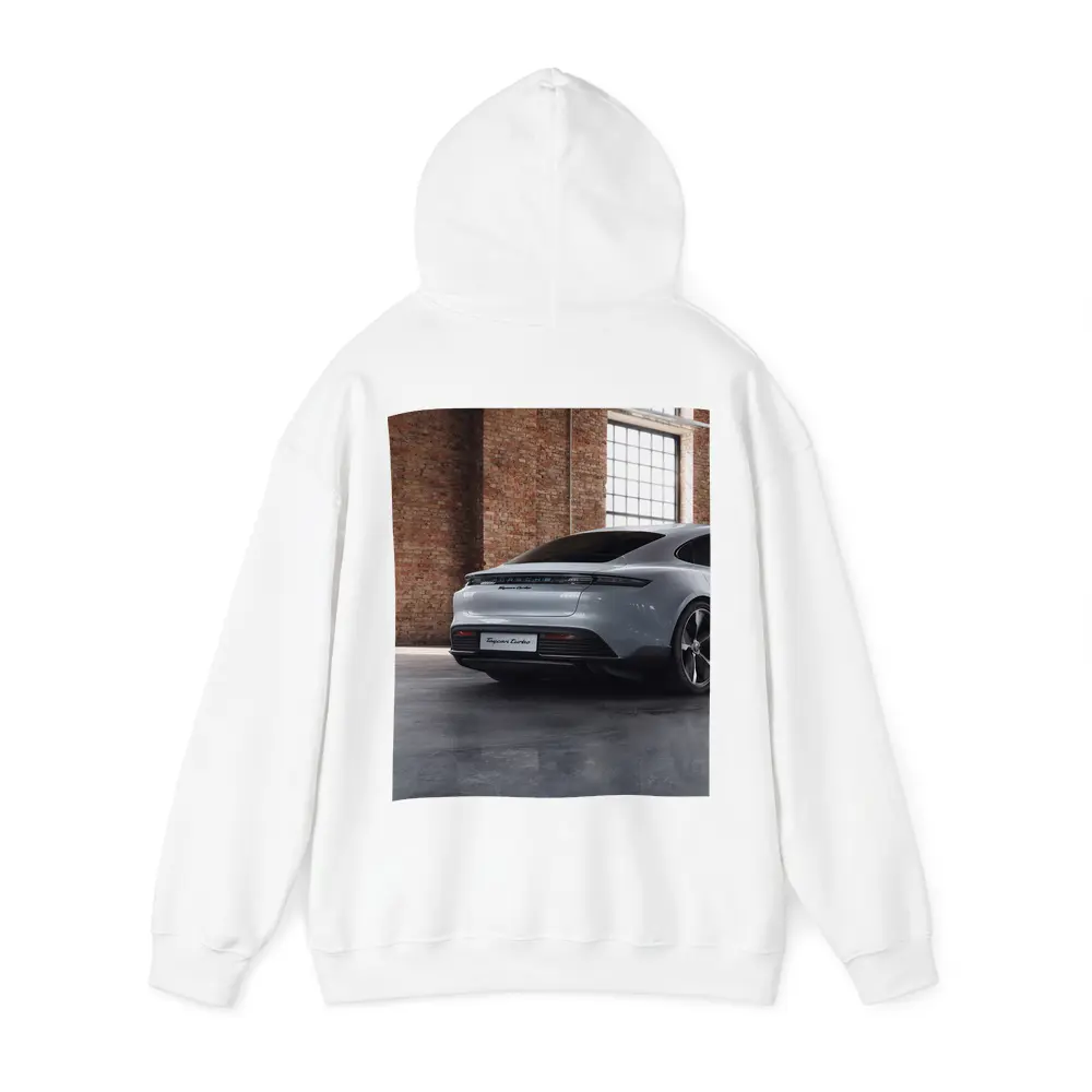 Porsche Taycan Turbo Industrial Garage Setting – Hoodies