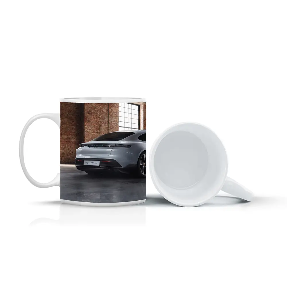 Porsche Taycan Turbo Industrial Garage Setting – Mugs