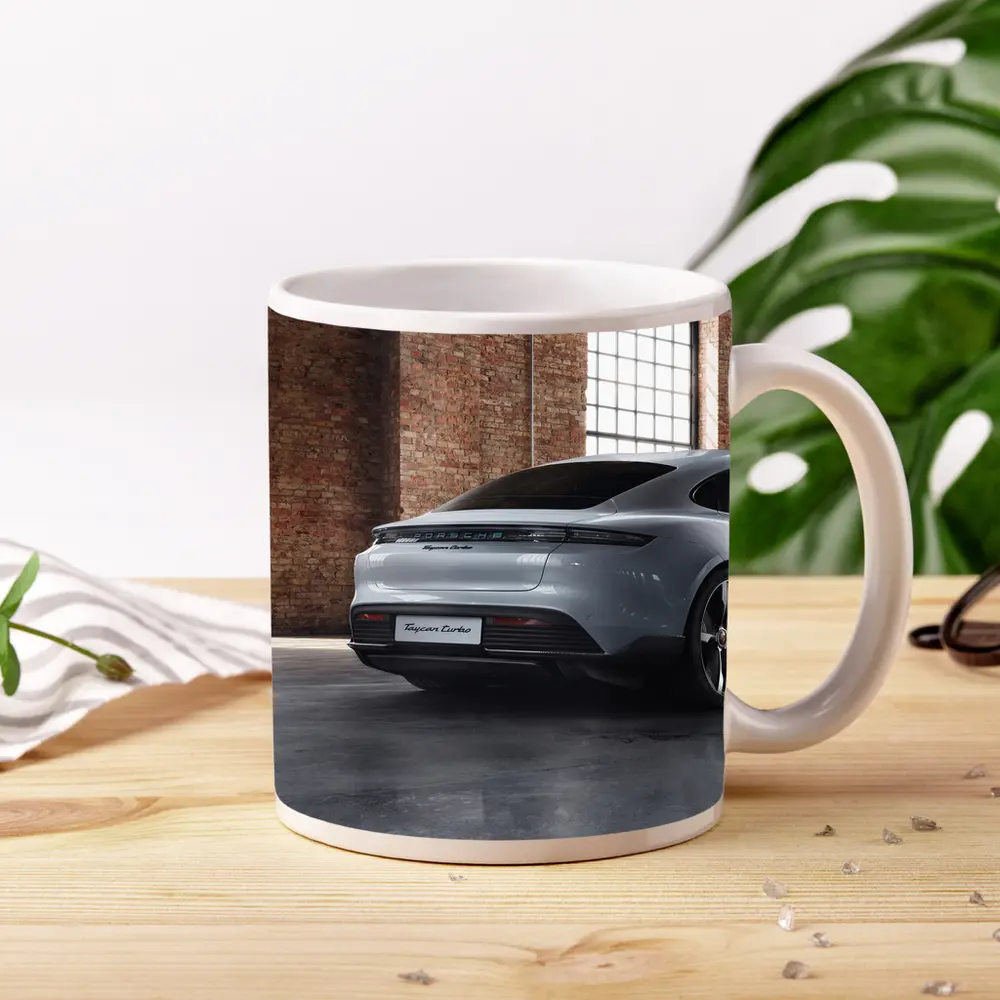 Porsche Taycan Turbo Industrial Garage Setting – Mugs