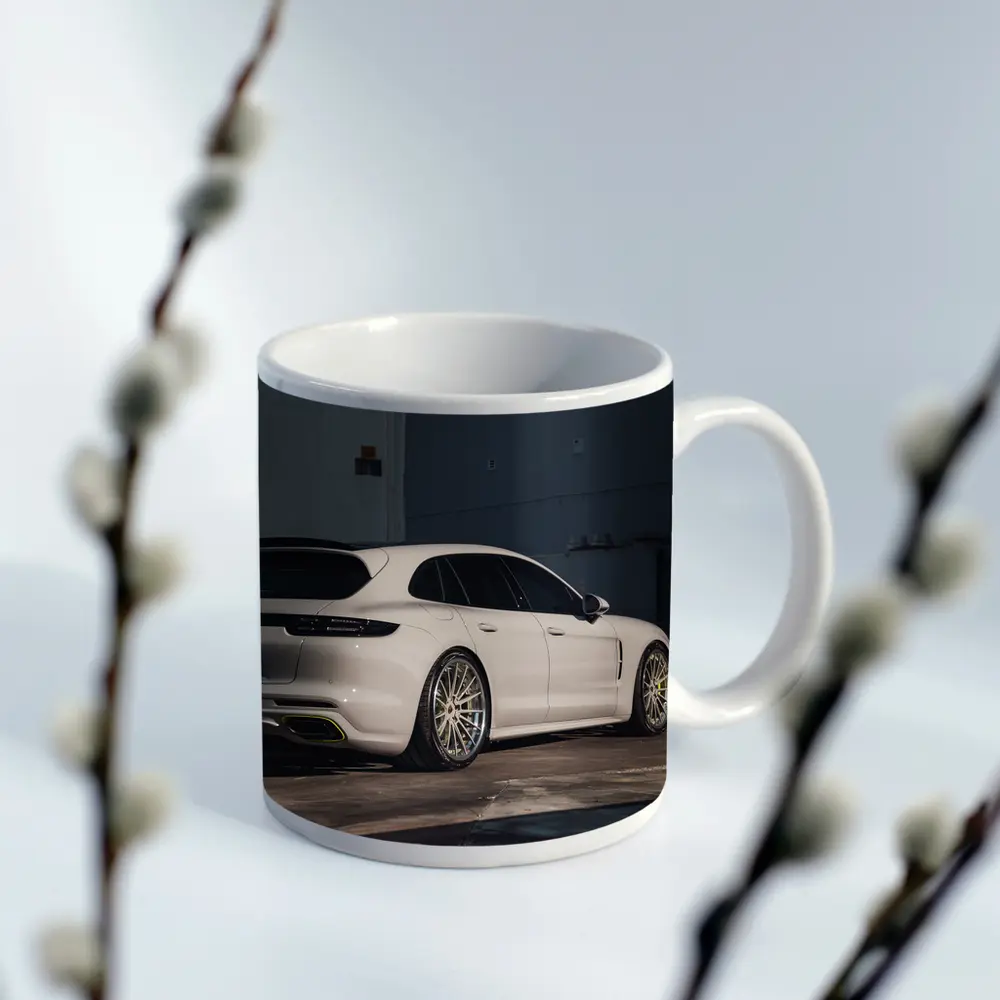 Porsche Panamera Sport Turismo White Urban – Mugs
