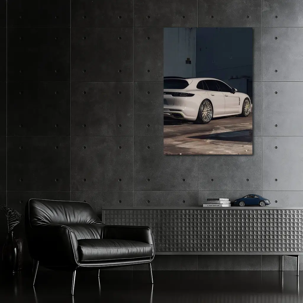 Porsche Panamera Sport Turismo White Urban – Wall Art