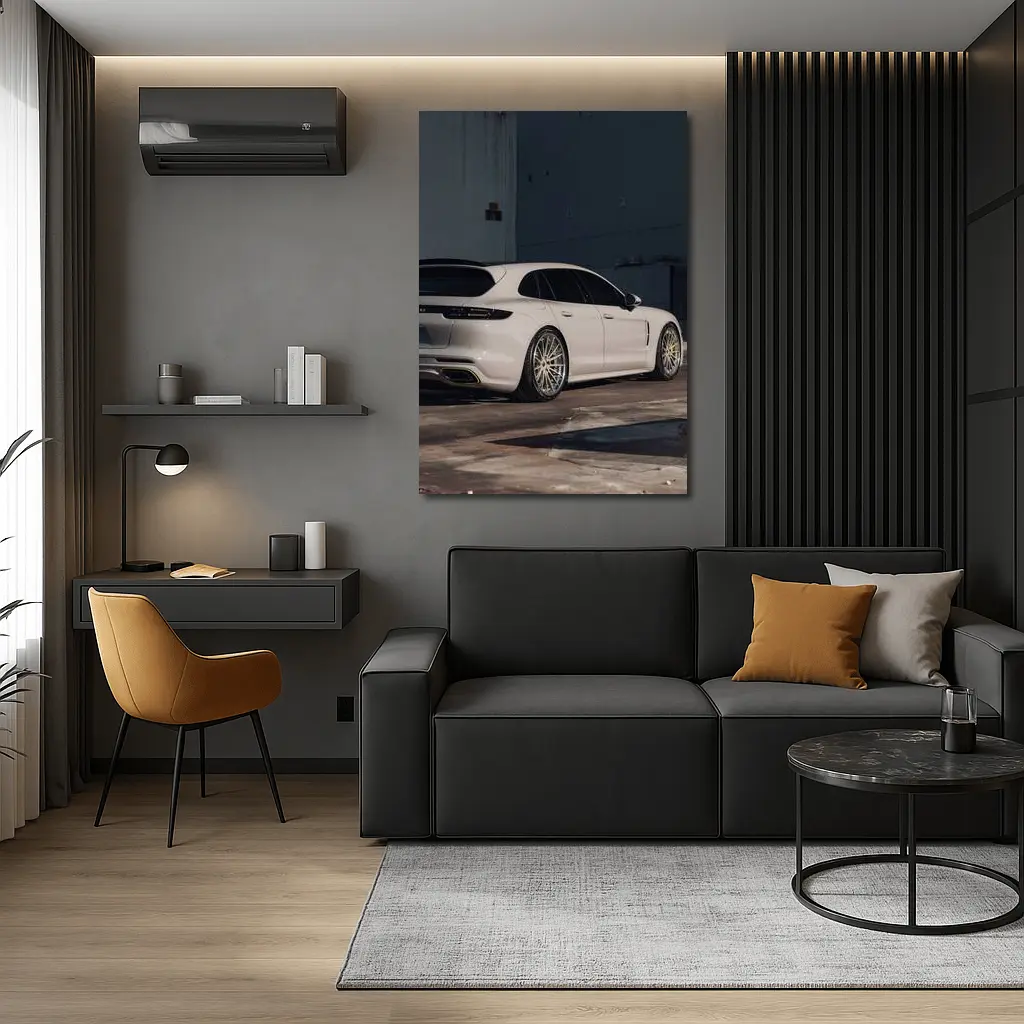 Porsche Panamera Sport Turismo White Urban – Wall Art