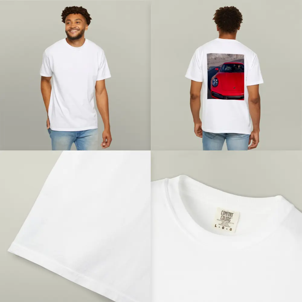 Red Porsche 911 on Mountain Road – T-Shirts