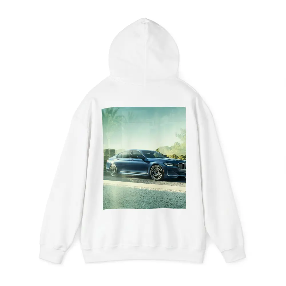 BMW Alpina B7 Blue Luxury Sedan Outdoors – Hoodies