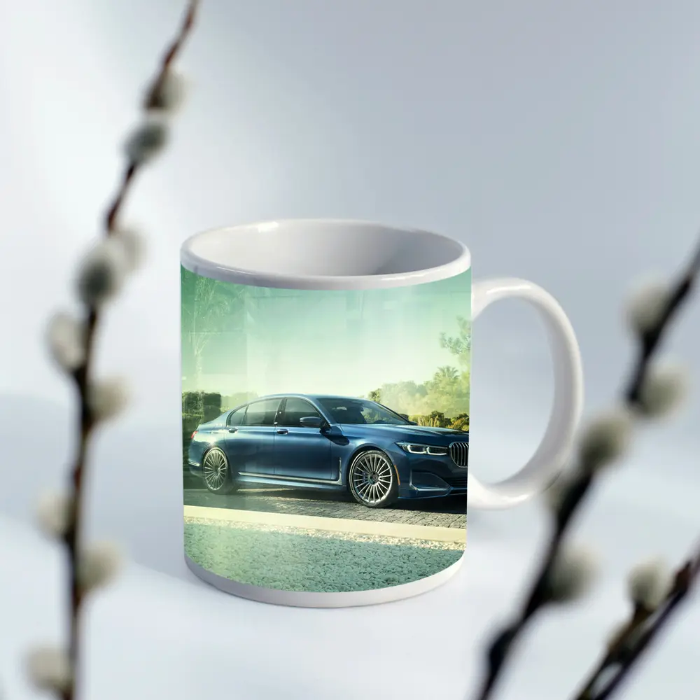 BMW Alpina B7 Blue Luxury Sedan Outdoors – Mugs