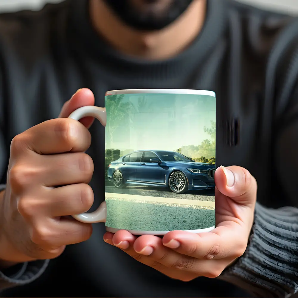BMW Alpina B7 Blue Luxury Sedan Outdoors – Mugs