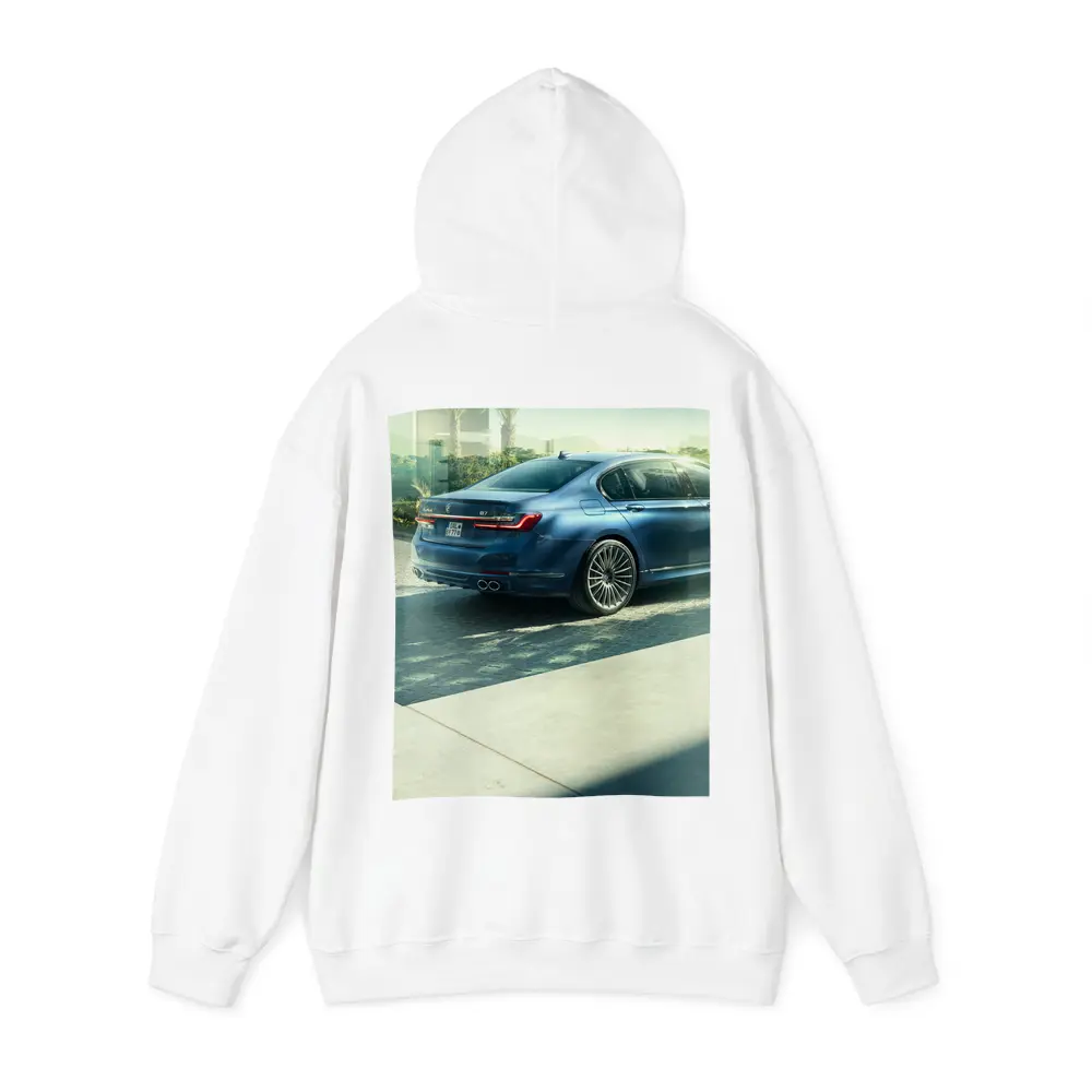 BMW Alpina B7 Blue Sedan Sunlit Street – Hoodies