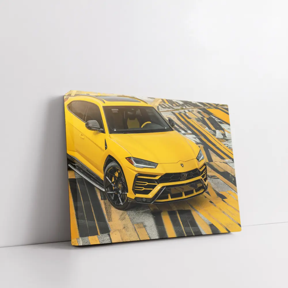 Lamborghini Urus Yellow SUV Street Shot – Wall Art