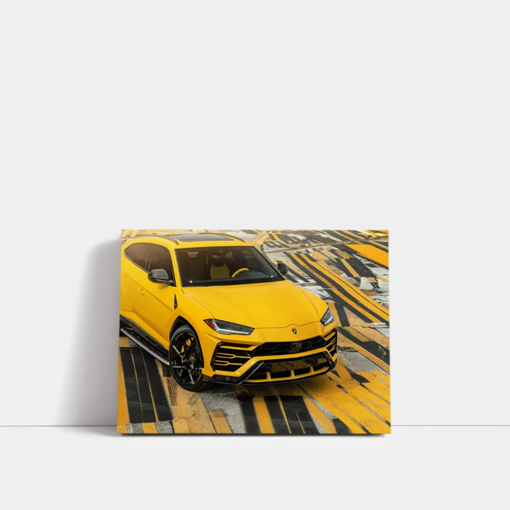Lamborghini Urus Yellow SUV Street Shot – Wall Art