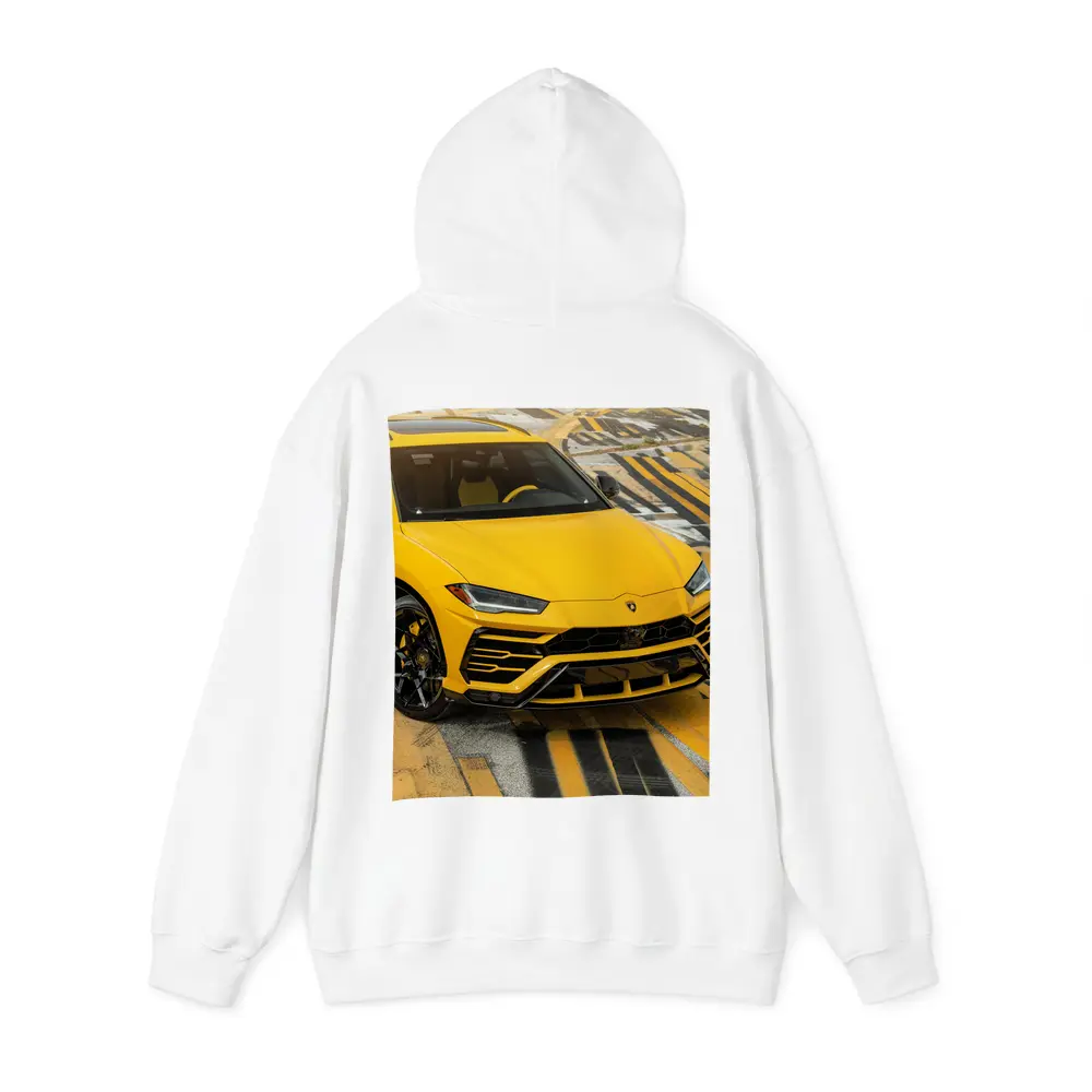 Lamborghini Urus Yellow SUV Street Shot – Hoodies