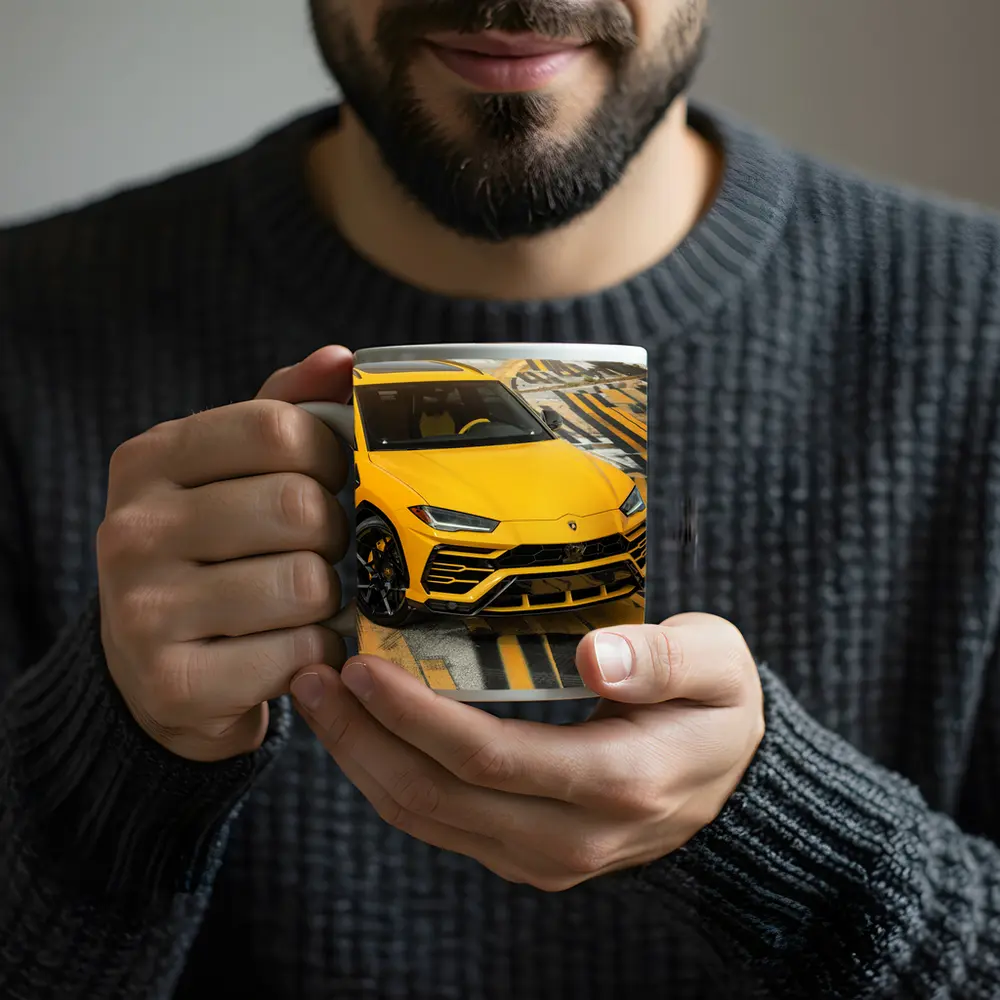 Lamborghini Urus Yellow SUV Street Shot – Mugs