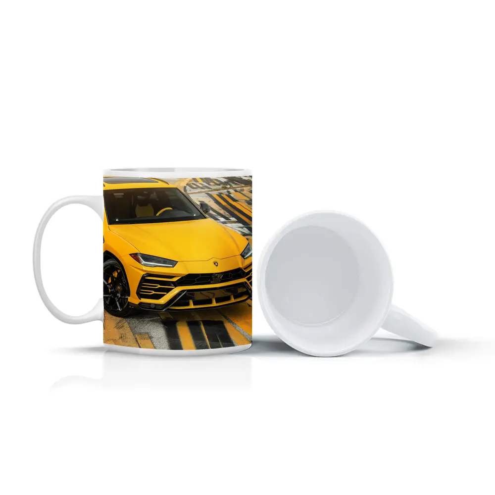 Lamborghini Urus Yellow SUV Street Shot – Mugs