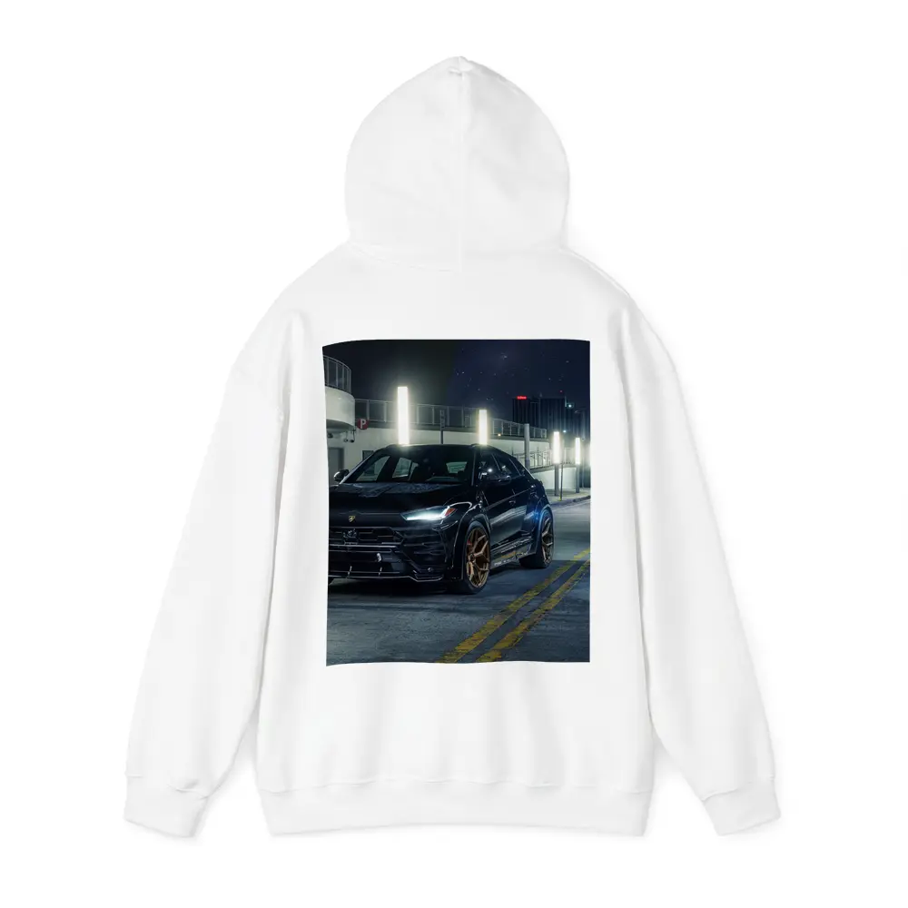 Lamborghini Urus Black Night City Streets – Hoodies