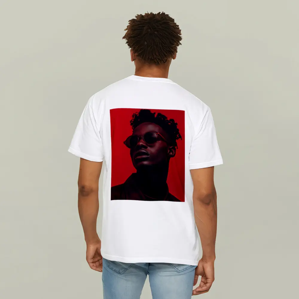 Black Man Red Sunglasses Bold Portrait – T-Shirts