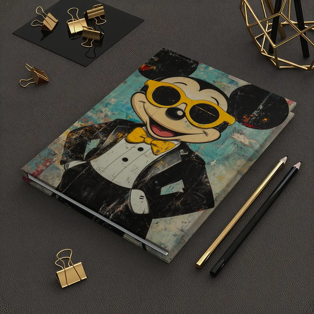 Mickey Mouse Tuxedo Pop Art Grunge Style – Notebooks