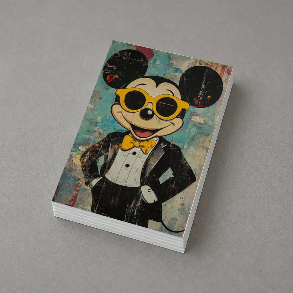 Mickey Mouse Tuxedo Pop Art Grunge Style – Postcards