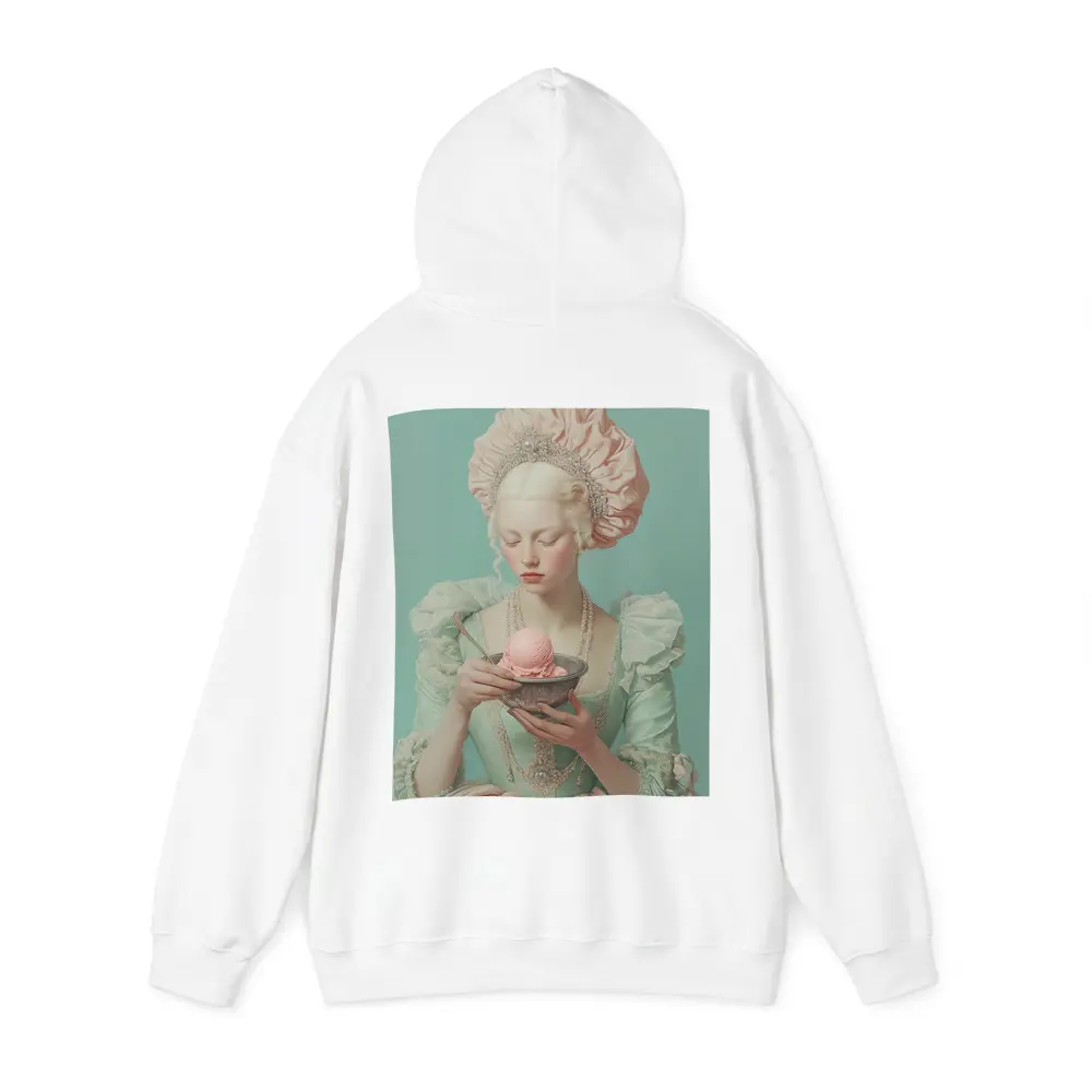 Rococo Woman Holding Pink Ice Cream Bowl – Hoodies
