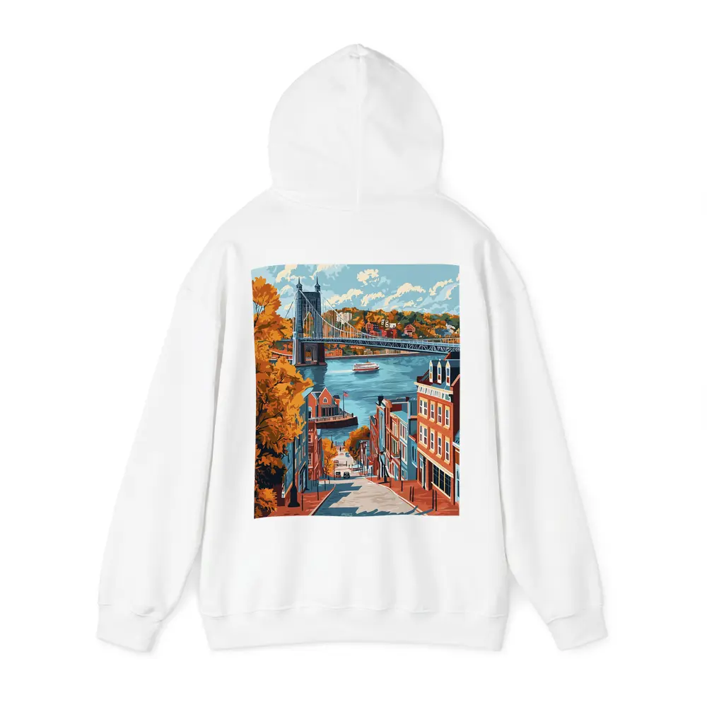 Cincinnati Ohio River Bridge Autumn Street – Hoodies