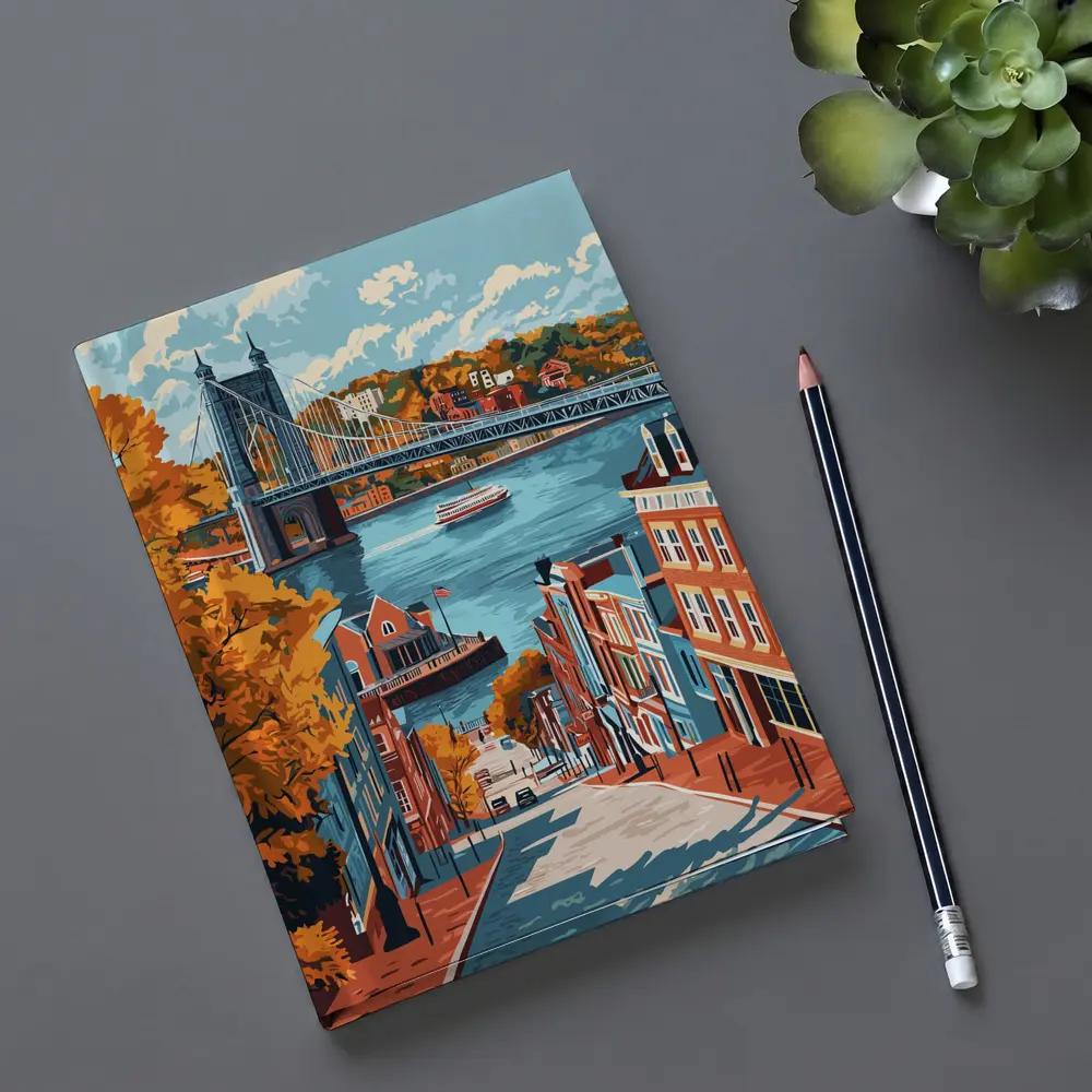 Cincinnati Ohio River Bridge Autumn Street – Notebooks