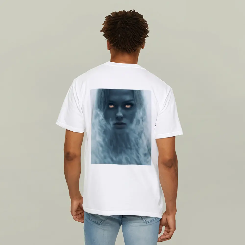 Ghostly Woman Glowing Eyes Misty Fantasy – T-Shirts