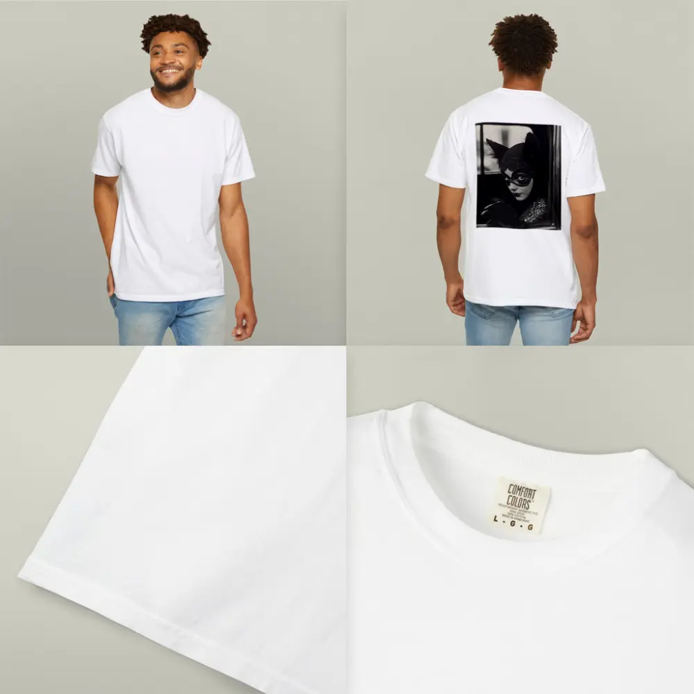 Mysterious Woman Cat Mask Vintage Car – T-Shirts