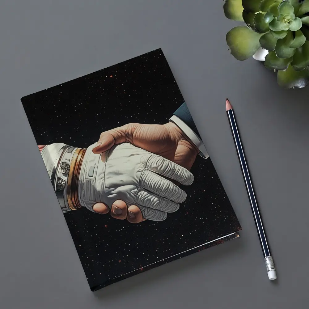 Astronaut Handshake Business Suit Deep Space – Notebooks
