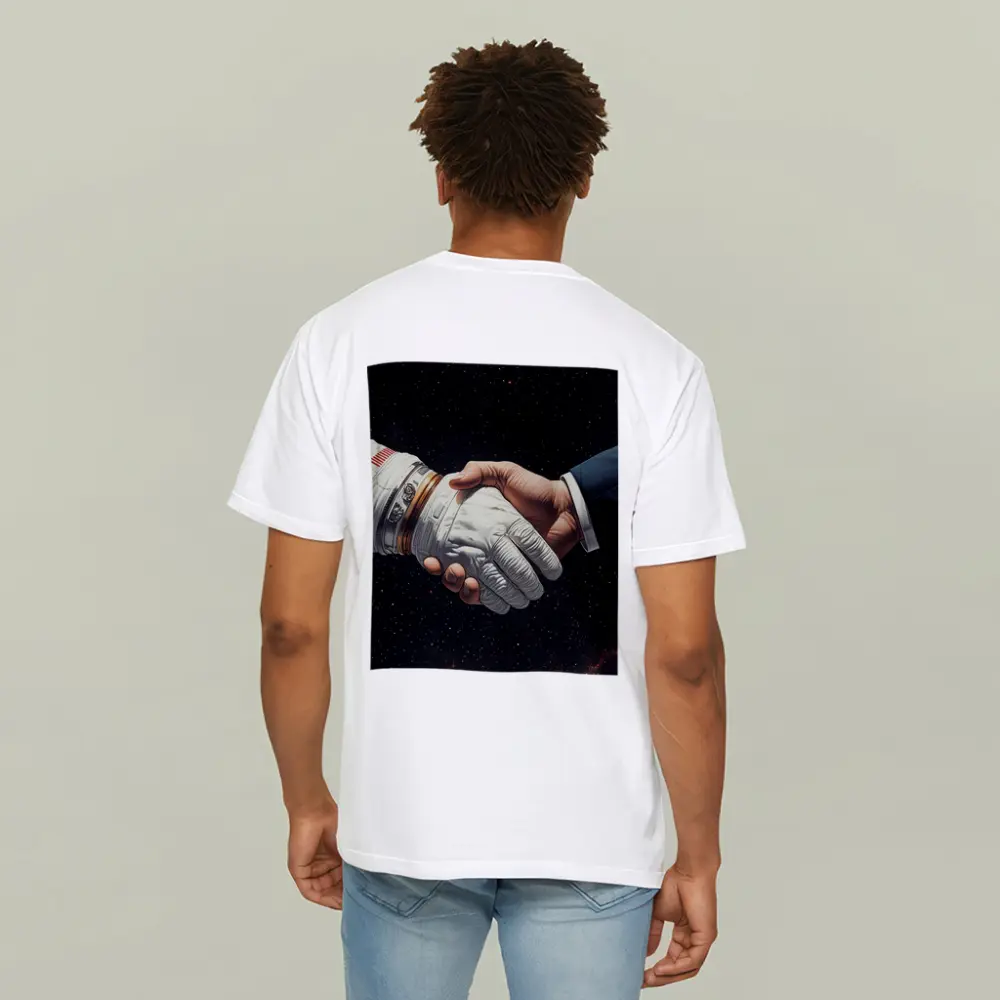 Astronaut Handshake Business Suit Deep Space – T-Shirts