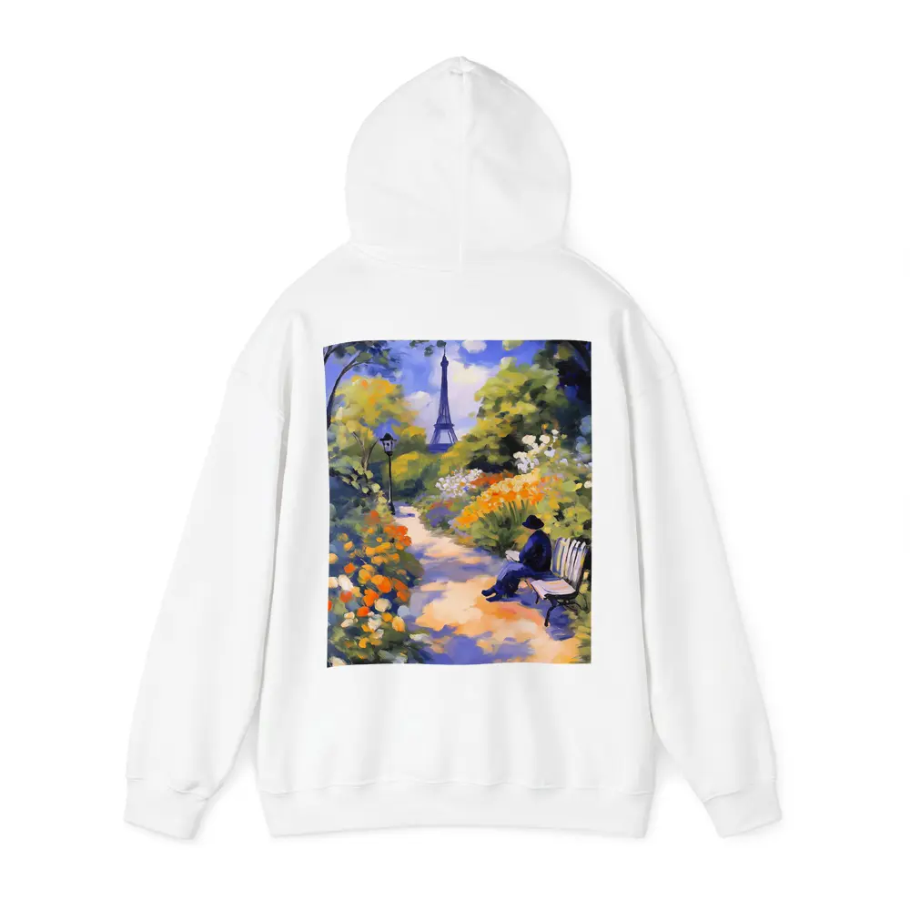 Impressionist Paris Garden Eiffel Tower Painting – Hoodies
