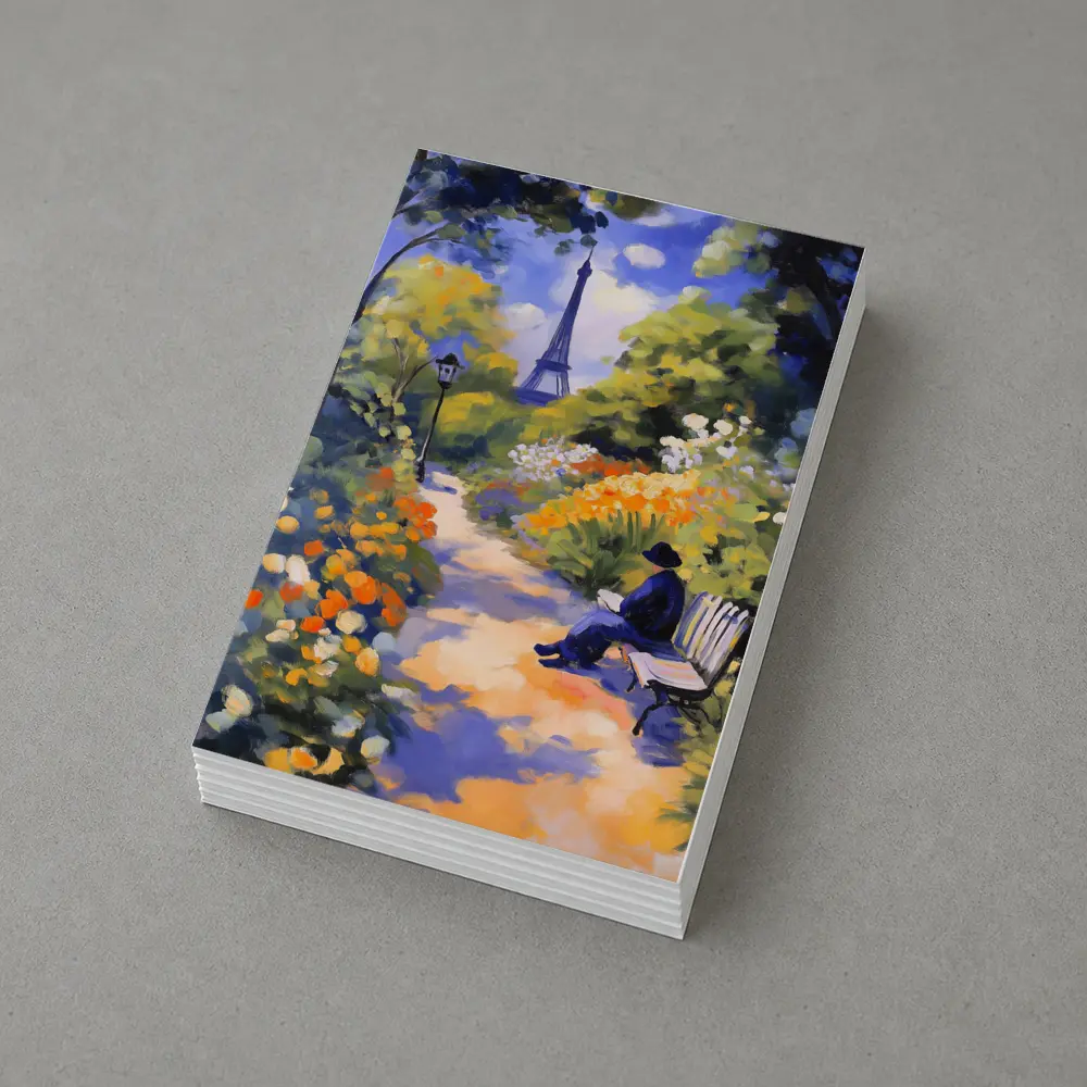 Impressionist Paris Garden Eiffel Tower Painting – Postcards